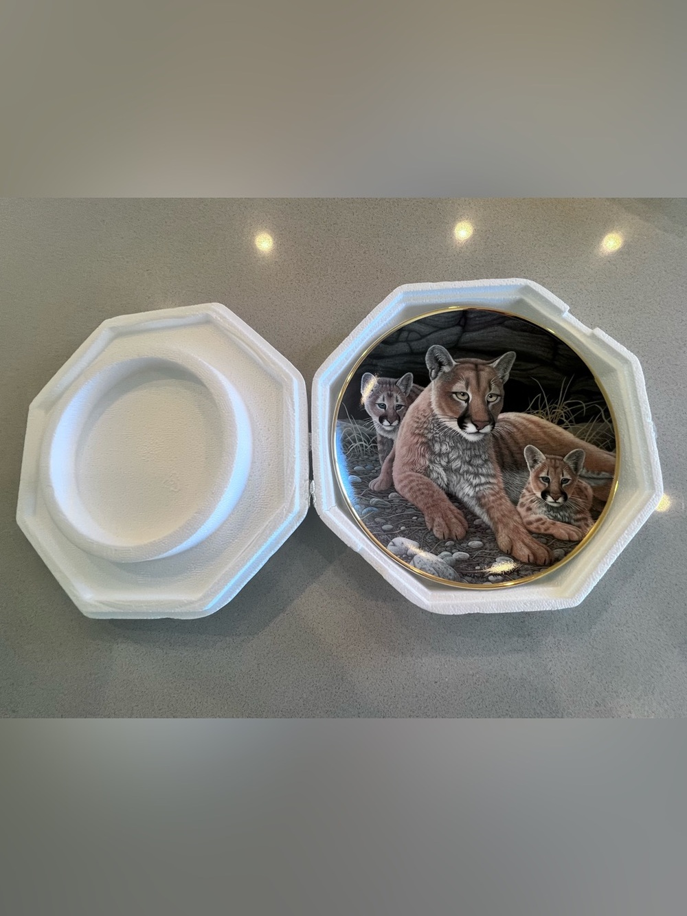 Mountain Lions Collectible Limited Plate National Wildlife Federation
